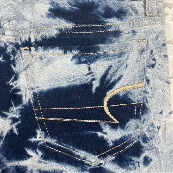 American Eagle AEO Bleached Tie Dye Skinny Stretch Jeggings 2 - Picture 8 of 11